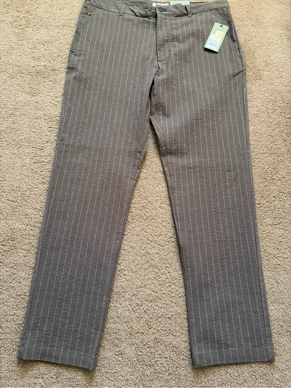 Goodfellow & Co Brown Pinstripe Chinos